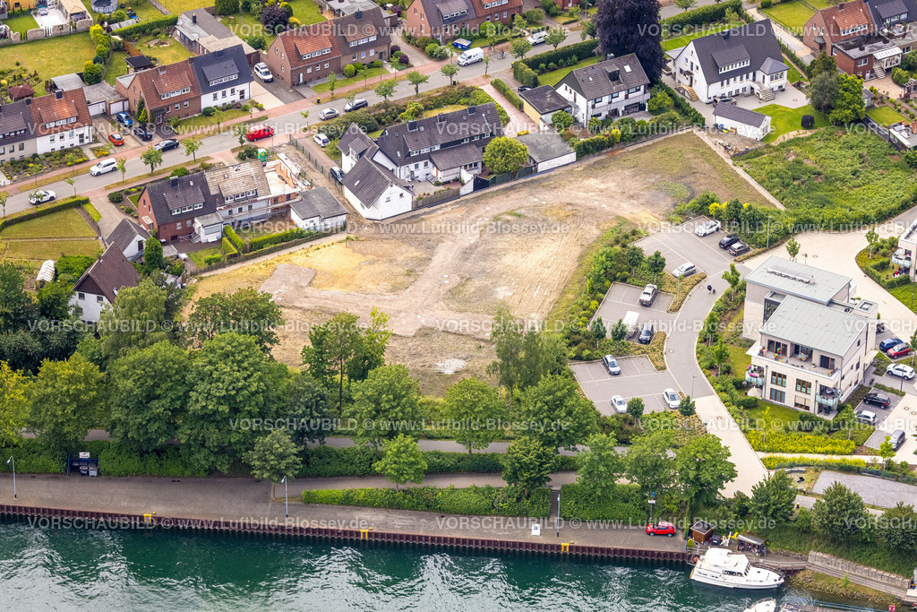 Dorsten220603098 | Luftbild, Brachfläche Zum Leinpfad am Yachthafen Hanse Marina Dorsten, Hardt, Dorsten, Ruhrgebiet, Nordrhein-Westfalen, Deutschland