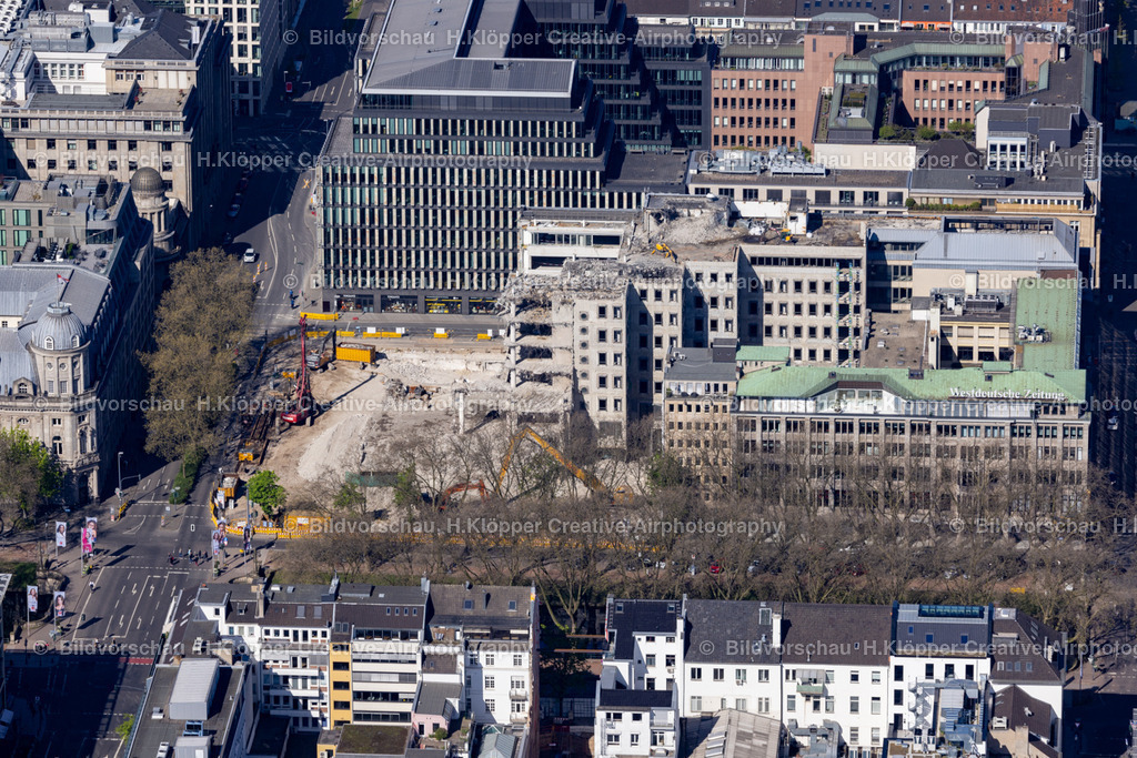 Luftbild  Düsseldorf Königsallee 37  Abbruch 439A3653 | Luftbildfotografie Hermann Klöpper/ Creative-Airphotography - Realisiert mit Pictrs.com