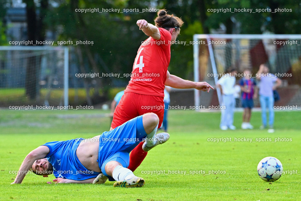 KAC 1909 vs. SAK | #8 Mario Antunovic SAK, #4 Patrick Legner KAC 1909, KAC 1909 vs. SAK, KAC 1909 vs. SAK am 06.09.2024 in Klagenfurt (Sportplatz KAC), Austria, (Photo by Bernd Stefan)