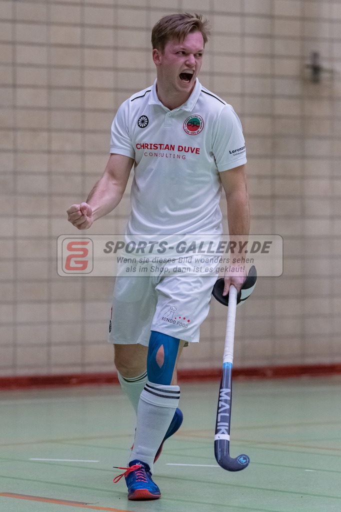 HK_20230113_102786 | 1. Bundesliga ( Halle ) Herren Crefelder HTC - DSD Düsseldorf am 13.1.2023 Crefelder HTC  ( CHTC ) Halle Glockenspitz , Krefeld , Elias Friedrich ( Crefelder HTC #11 )