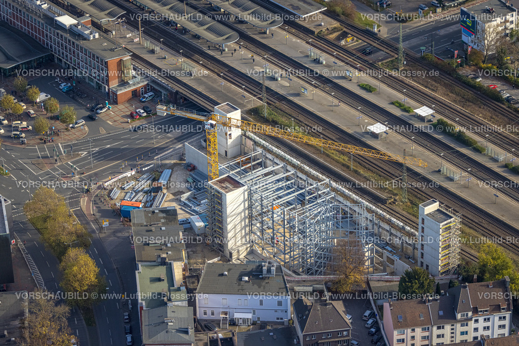 Bochum221100902 | Luftbild, Baustelle und  Neubau Parkhaus P7, Gleisdreieck, Bochum, Ruhrgebiet, Nordrhein-Westfalen, Deutschland