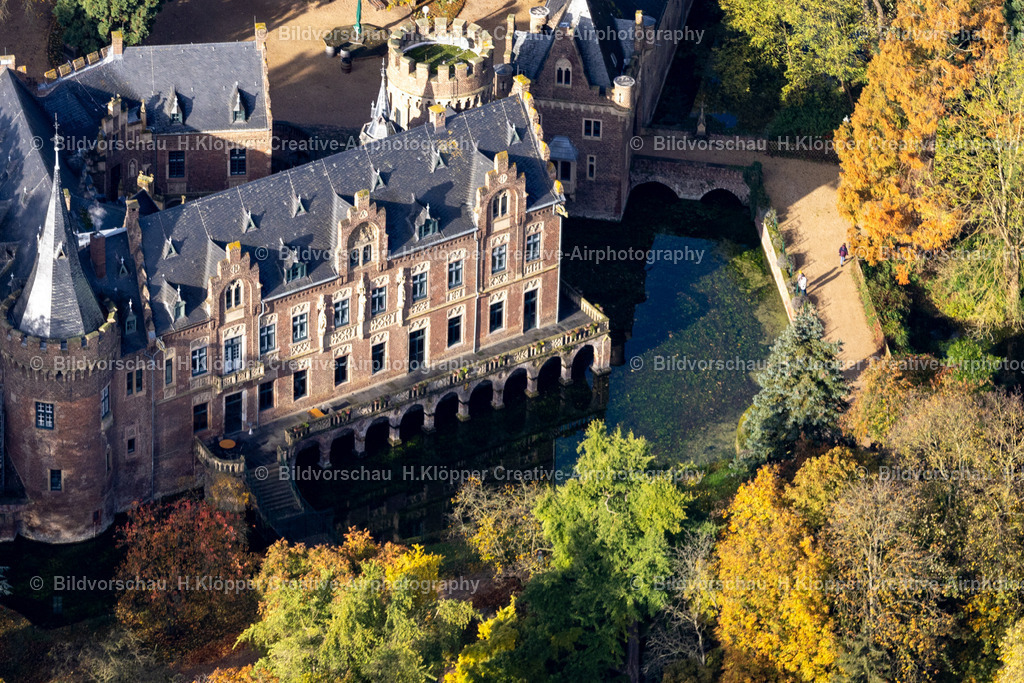 Luftbild Schloss Paffendorf in Bergheim im Rhein-Erft-Kreis-6774 | Luftbildfotografie und Luftbildfotograf Hermann Klöpper - Realisiert mit Pictrs.com