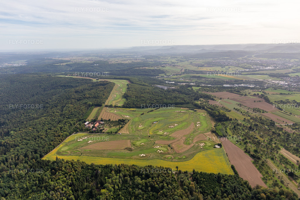 Luftbild: Gelände des Golfplatz Golfclub Schloss Kressbach in Kressbach im Ortsteil Kreßbach in Tübingen im Bundesland Baden-Württemberg in Deutschland. Foto: IMG_008686.jpg vom 27.08.2020 durch Werner Riehm/FLY-FOTO.de