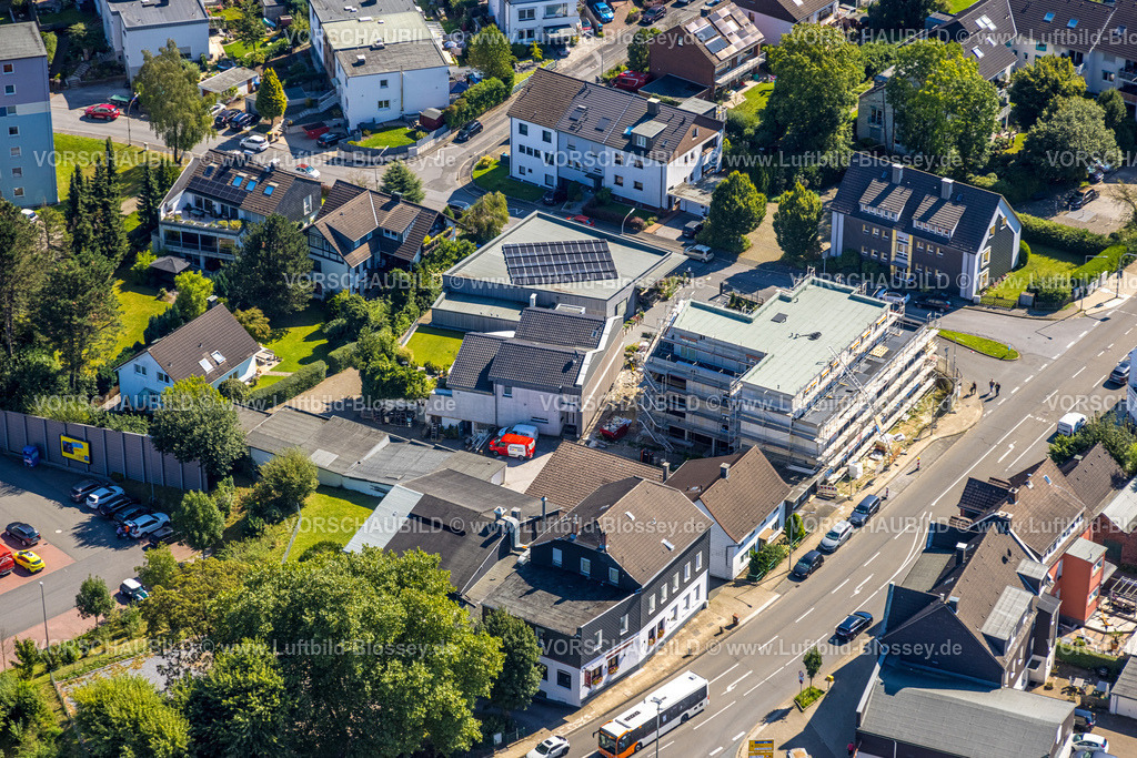 Gevelsberg240815129 | Luftbild, Baustelle mit Neubau an der Wittener Straße Ecke Birkenstraße, Klostermark, Gevelsberg, Ruhrgebiet, Nordrhein-Westfalen, Deutschland