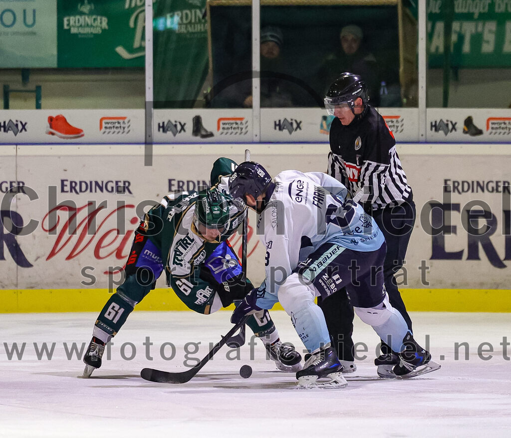 2026-01-06_119_TSV_Erding_gegen_EV_Lindau_Islanders | Erding, Deutschland, 06.01.2026:Eishockey, Oberliga Süd 2025 / 2026, 35. Spieltag, TSV Erding gegen EV Lindau Islanders, Endergebnis: 2:5Dennis Miller (Erding Gladiators, #61)Foto: Christian Riedel / fotografie-riedel.net