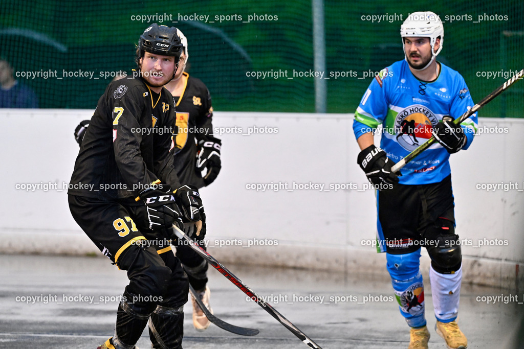 VAS Ballhockey Villach vs. ASKÖ Villach Ballhockey | #11 Heu Marco, #98 Smoliner Tobias, #97 Pirsch Christoph, VAS Ballhockey Villach vs. ASKÖ Villach Ballhockey, VAS Ballhockey Villach vs. ASKÖ Villach Ballhockey am 28.05.2025 in Villach (Alpen Arena ), Austria, (Photo by Bernd Stefan)