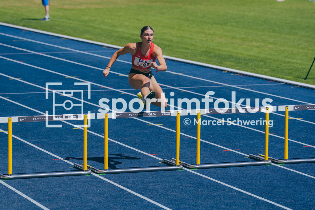 Deutsche Meisterschaften U20 / U16 2026 | Rebekka Feirle, LG Östl.Bodenseekreis, 1763, , 400 Meter Hürden, Deutsche Meisterschaften der U20 &amp; U16 2026, Lohrheidestadion Bochum-Wattenscheid, 11.07.2026. Foto: Marcel Schwering / sportimfokus - Realisiert mit Pictrs.com