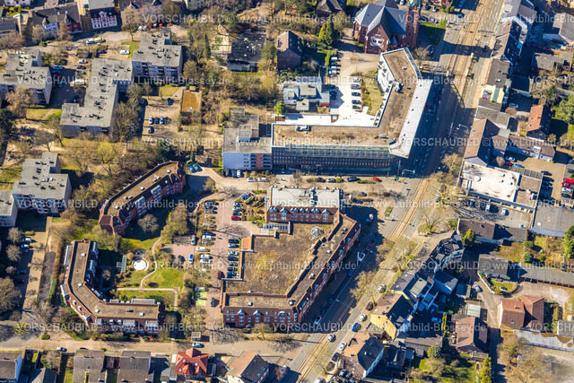 Bochum250301299 | Luftbild, Wohnanlage Gebäudekomplex zwischen Postkutschenweg und Frielinghausstraße, Altenbochum, Bochum, Ruhrgebiet, Nordrhein-Westfalen, Deutschland