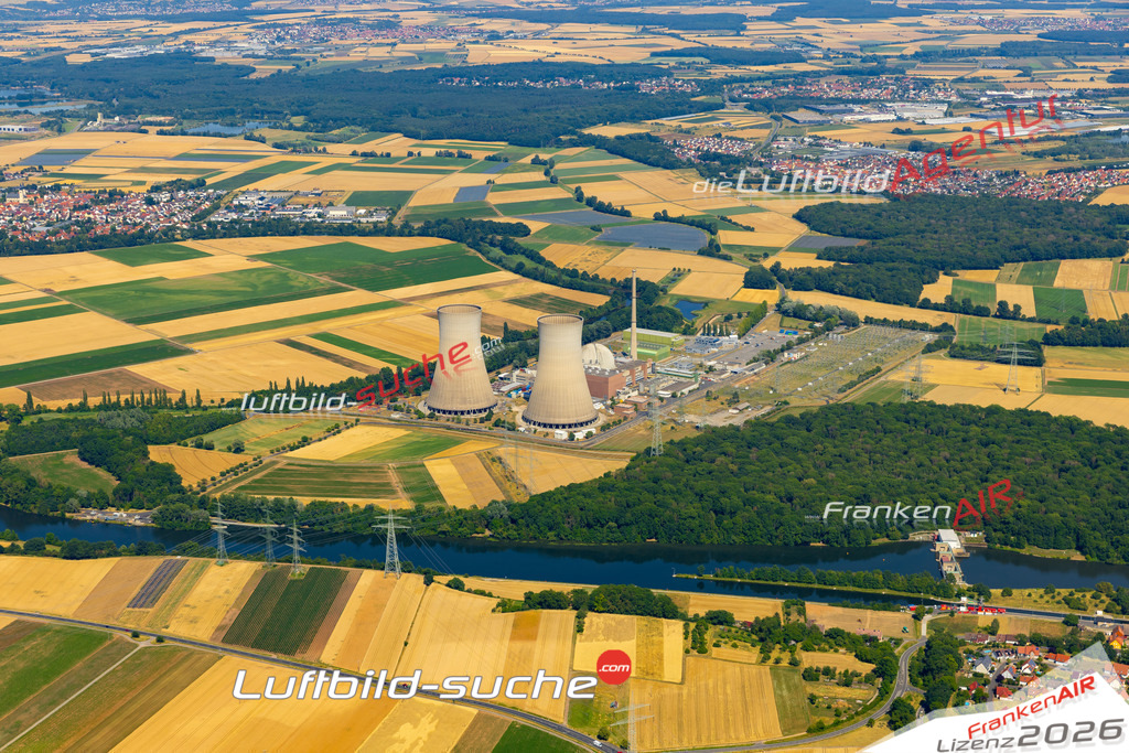Das Luftbild zeigt :  Grafenrheinfeld - Die Luftaufnahme wurde 2023 vom UL-Flugzeug aus erstellt ( keine Drohne ) - Hochauflösende Luftaufnahme - Für grossformatige Ausdrucke geeignet. Die Geschenkidee !Mit Lizenz und Bildrechte bestellbar