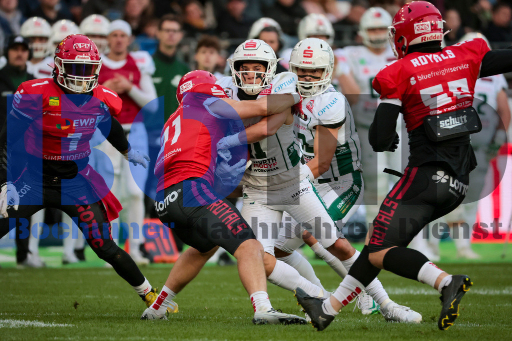  14.10.2023 - 
 | Sebastian Sendlak / Bochumer Nachrichtendienst (BOND) - GFL-Bowl 2023: Schwaebisch Hall Unicorns vs. Potsdam Royals - Realisiert mit Pictrs.com