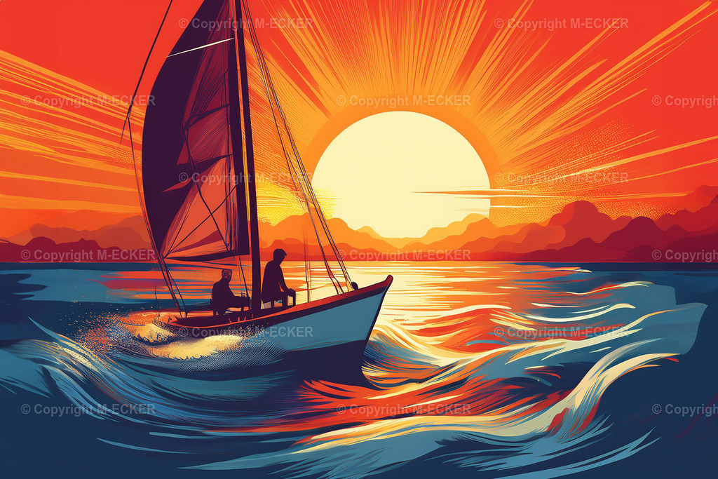 Segelboot mit Mann 23 | Martin Ecker Fotograf Euratsfeld - Realisiert mit Pictrs.com