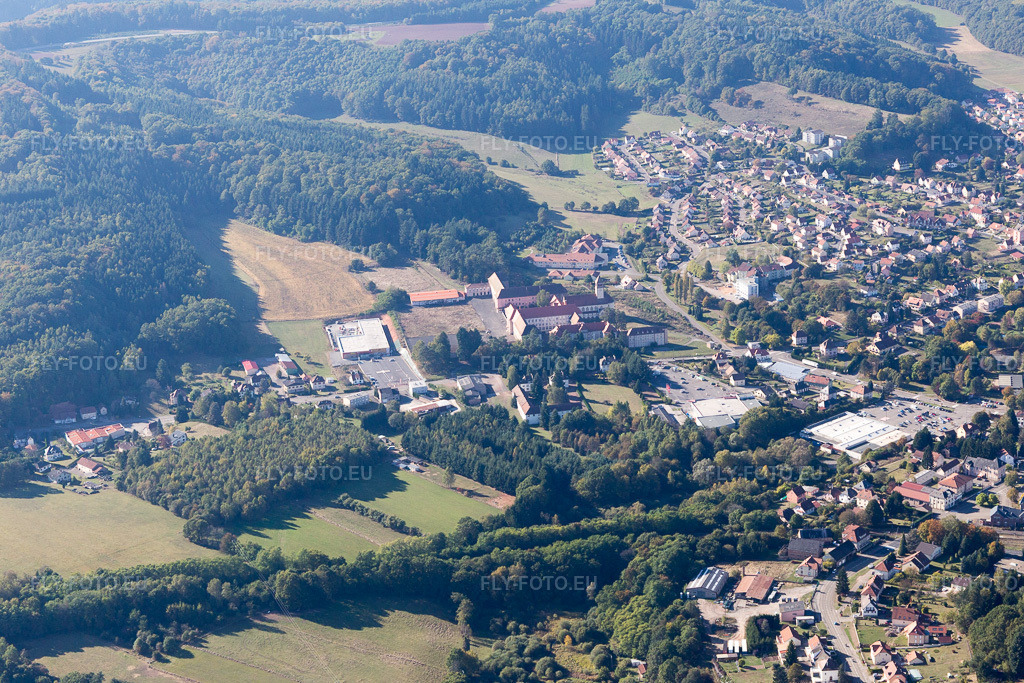Vue aérienne: Vue de la ville à Bitche dans le département Moselle, France. Photo: IMG_095148.jpg prise le 16/10/2016 par Werner Riehm/FLY-FOTO.euRésolution de l'original: 5472 x 3648 px