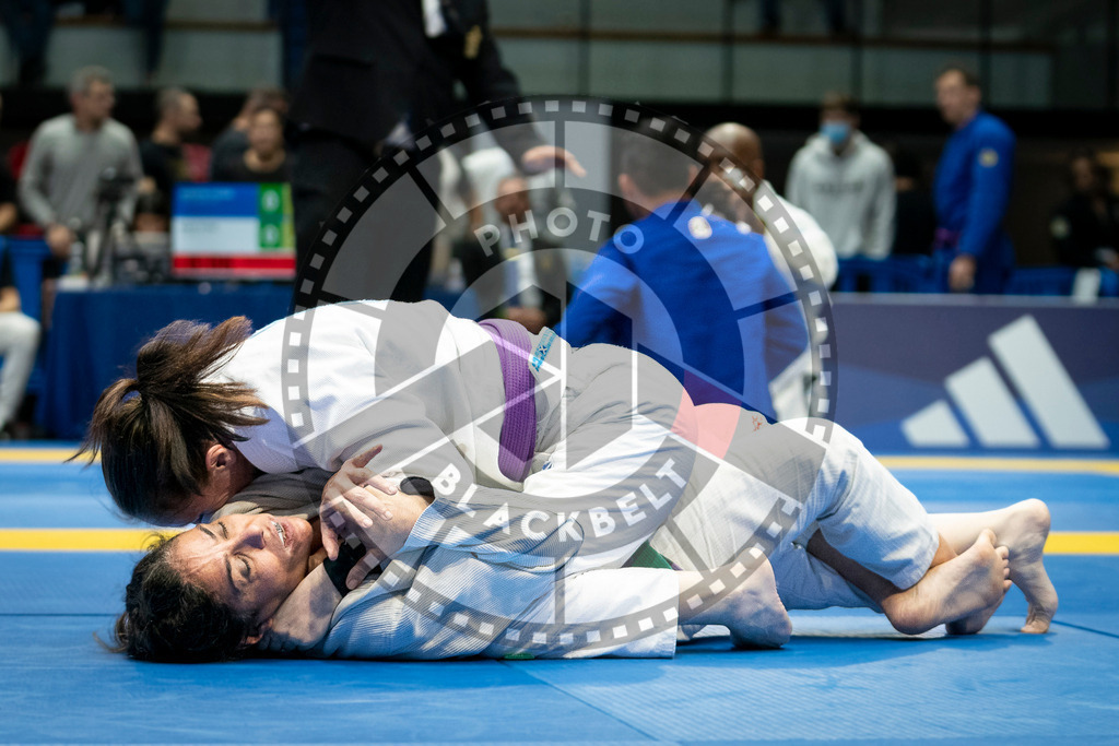 20240125PBB00665 | Fighters compete during the sixth day of the Brazilian Jiu-jitsu European Championship of the IBJJF in Paris, France, on January 25, 2024.