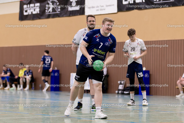 Handball I Herren I Saison 2025-2026 I SHSE Manfred-Frank-Pokal I Viertelfinale I HSG Kalkberg 06 II - HSG Kalkberg 06 062 | Jannick Swoboda (7, HSG Kalkberg 06) - Realisiert mit Pictrs.com