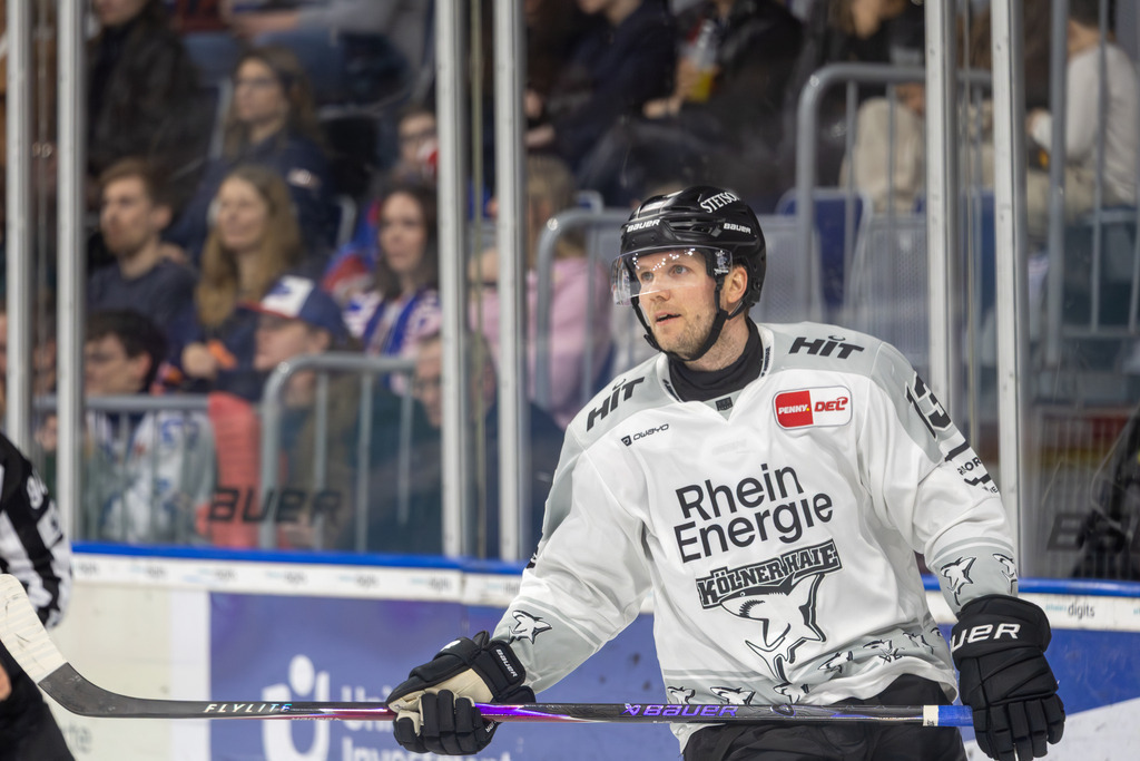 DEL, Deutsche Eishockey Liga Saison 2025/26, 49. Spieltag: Adler Mannheim gegen Kölner Haie | DEL, Deutsche Eishockey Liga Saison 2025/26, 49. Spieltag: Adler Mannheim gegen Kölner Haie***Bild: Valtteri Kemiläinen (13, Köln) - Realisiert mit Pictrs.com
