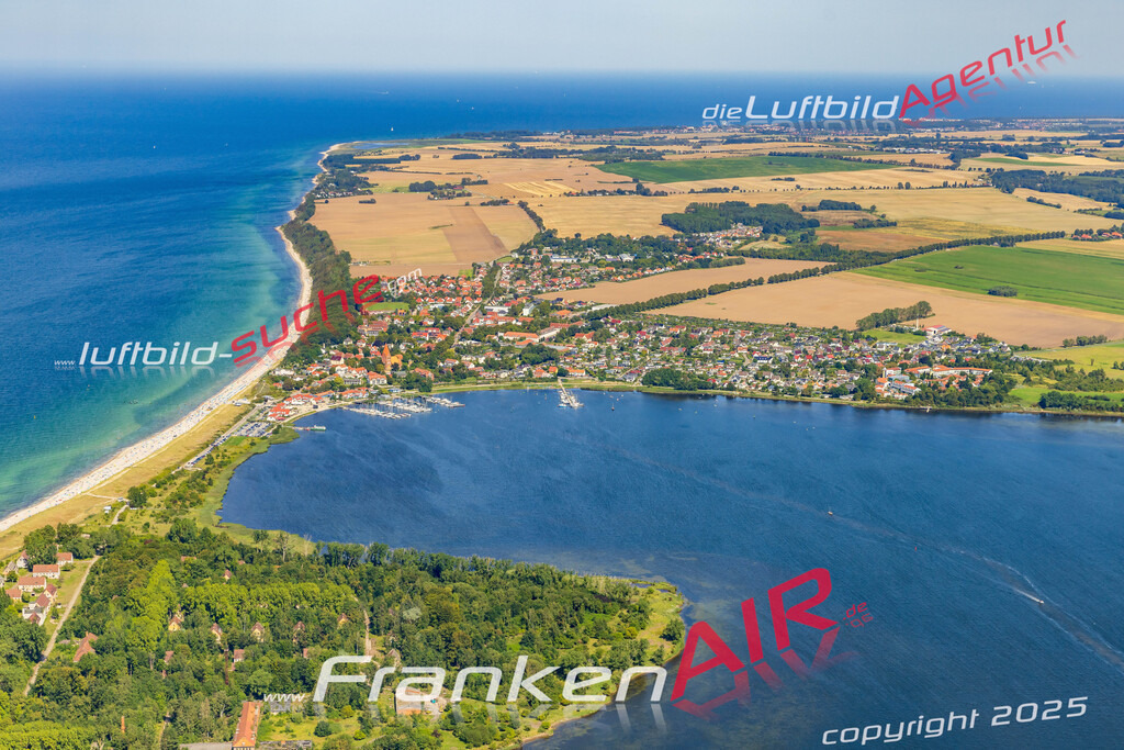 Ostsee Ufer Binnensee Rerik Bild- Das Luftbild wurde 2025 vom UL-Flugzeug heraus erstellt ( keine Drohne bzw. Drohnenaufnahme ) - Hochauflösende Luftaufnahme -Nicht vergleichbar mit Google Maps oder Satelittenbilder- Die Geschenkidee !Mit Lizenz und Bildrechte bestellbar - CC