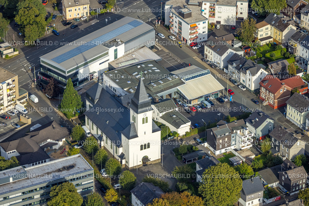Siegen230912640 | Luftbild, Kath. Kirche St. Peter und Paul, Siegen-Kernband, Siegen, Siegerland, Nordrhein-Westfalen, Deutschland