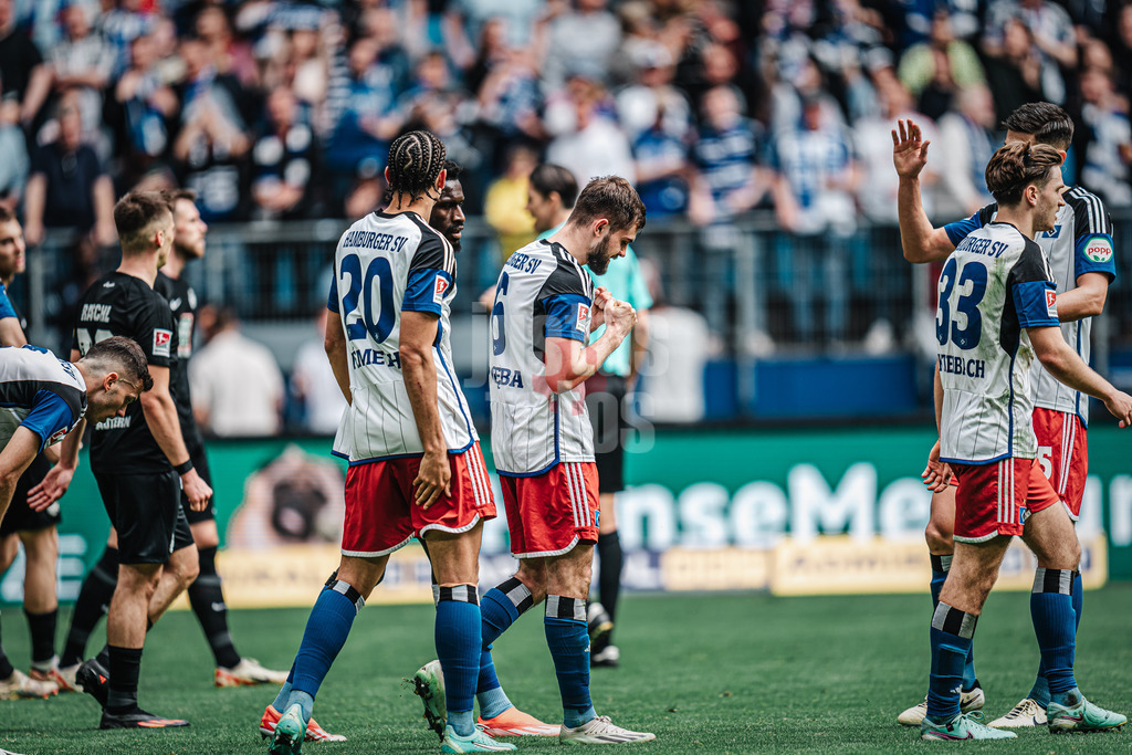 Fußball | Männer | Saison 2023/2024 | 2. Fußball-Bundesliga | 28. Spieltag | Hamburger SV vs. 1. FC Kaiserslautern | 06.04.2024 | Lukasz Poreba (#6, HSV) freut sich über sein Tor