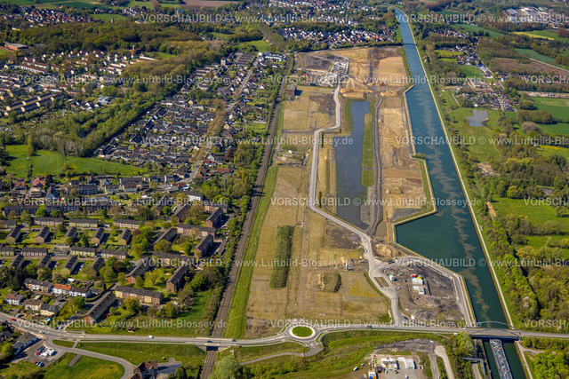 Bergkamen230406484 | Luftbild, Wasserstadt Aden, Baugebiet für geplantes Stadtquartier auf dem Gelände der ehemaligen Zeche Haus Aden, Baustelle, Weddinghofen, Bergkamen, Ruhrgebiet, Nordrhein-Westfalen, Deutschland