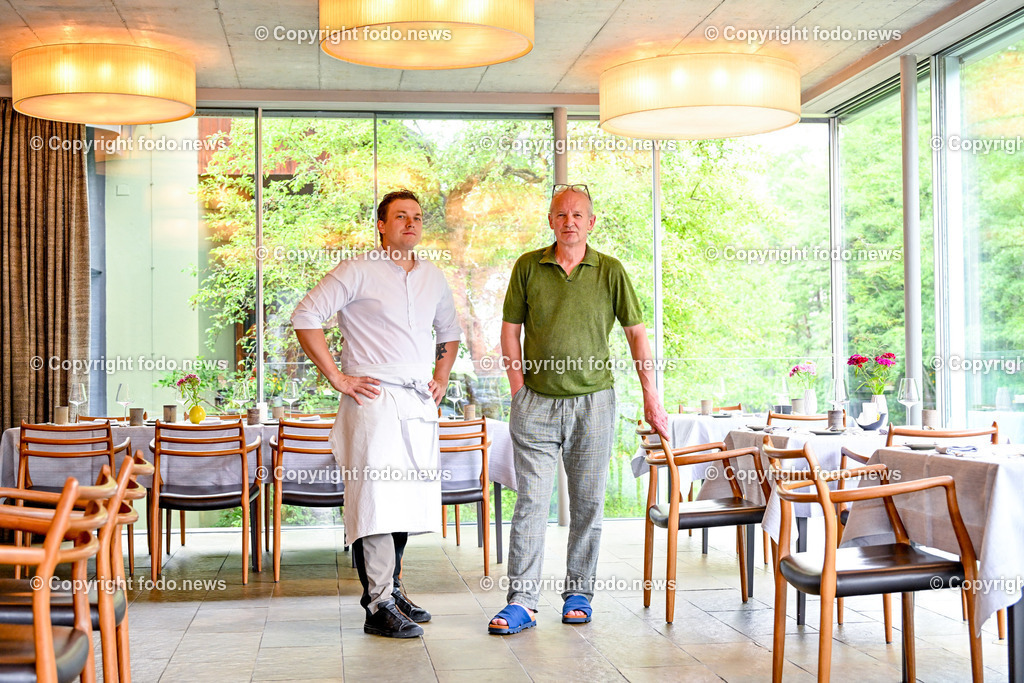 Restaurant Mühltalhof_ Philip und Helmut Rachinger_ Neufelden_ 14.06.2023-15 | 14.06.2023, Neufelden, AUT, Restaurant Mühltalhof, Philip und Helmut Rachinger, im Bild Philip und Helmut Rachinger