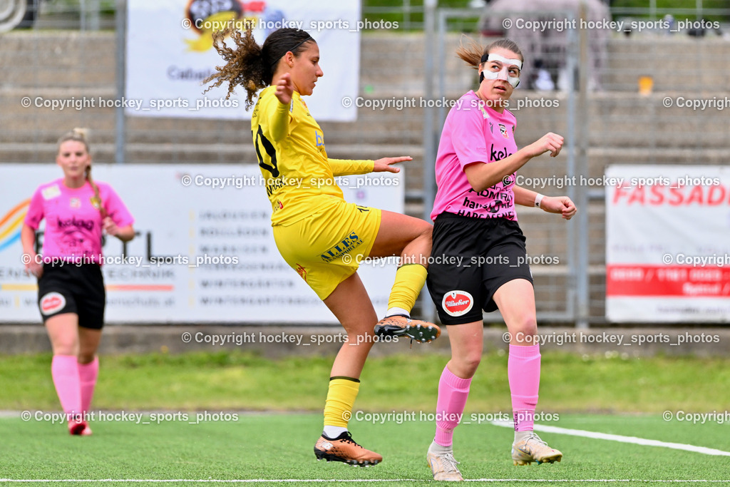 Carinthians Liwodruck Hornets vs. USC Landhaus 21.4.2024 | #10 Alexandra Raissa Mateus Soares USC Landhaus, #15 Marie Sophie Klocker Carinthians LIWOdruck Hornets, Carinthians Liwodruck Hornets vs. USC Landhaus 21.4.2024, Carinthians Liwodruck Hornets vs. USC Landhaus am 21.04.2024 in Spittal an der Drau (Goldeck Stadion), Austria, (Photo by Bernd Stefan)