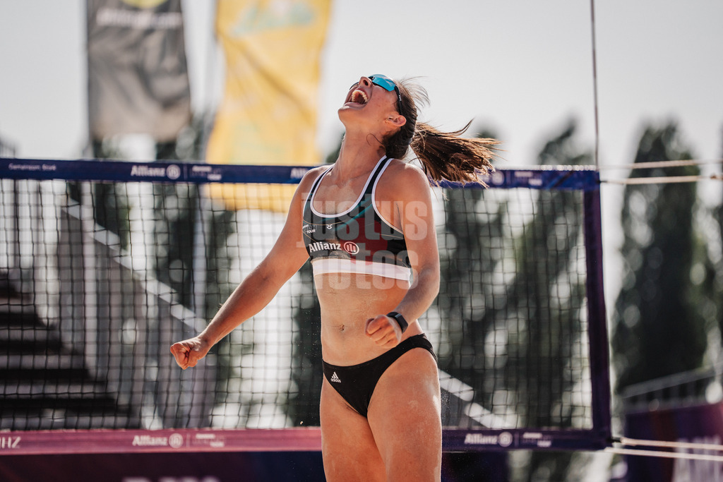 Beachvolleyball | Frauen | Allianz German Beach Tour 2025 | Tourstop Bremen | 13.06.2025 | Sophia Neuss jubelt nach dem Sieg