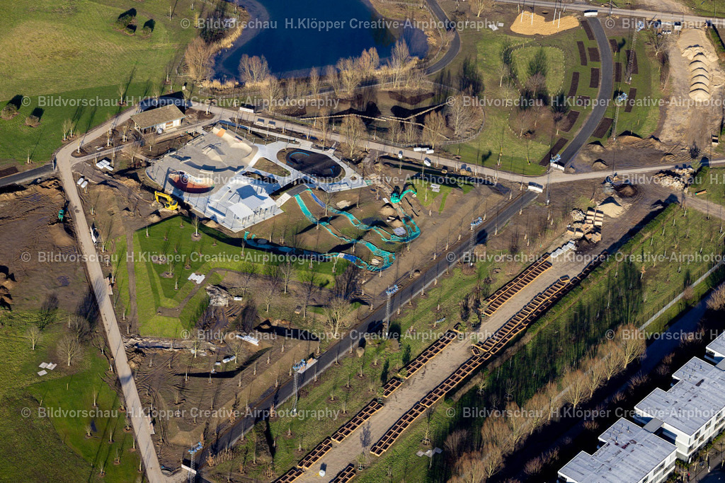 Luftbild Neuss-8954 | Luftbildfotografie Umbauarbeiten am Gelände der ehemaligen Rennbahn in Neuss im Bundesland Nordrhein-Westfalen, Deutschland - Realisiert mit Pictrs.com