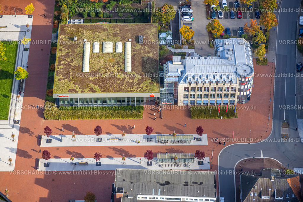 Kamp-Lintfort241013949 | Luftbild, Sparkasse Duisburg SDN Sparkassen Dienstleistungszentrum Niederrhein GmbH, Kamperdickstraße am Karl-Flügel-Platz, Fußgängerzone, Kamperbruch, Kamp-Lintfort, Ruhrgebiet, Nordrhein-Westfalen, Deutschland