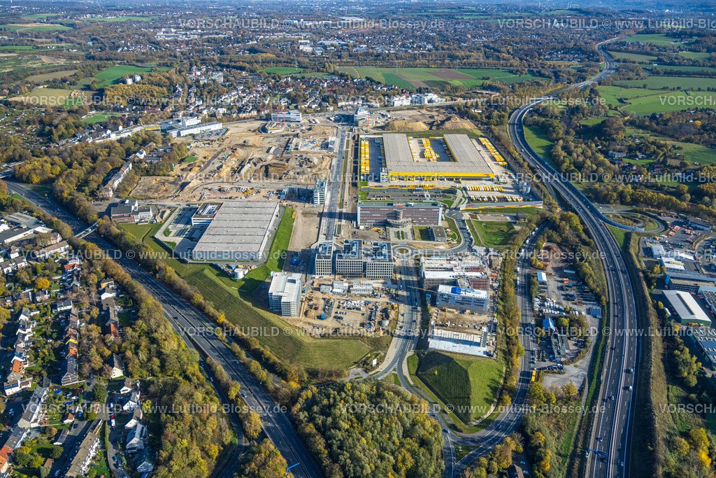 Bochum221100493 | Luftbild, Mark 51/7 Baustelle und Neubau Wissenschafts- und Technologiequartier, ehem. Opel Gelände, Laer Laer, Bochum, Ruhrgebiet, Nordrhein-Westfalen, Deutschland