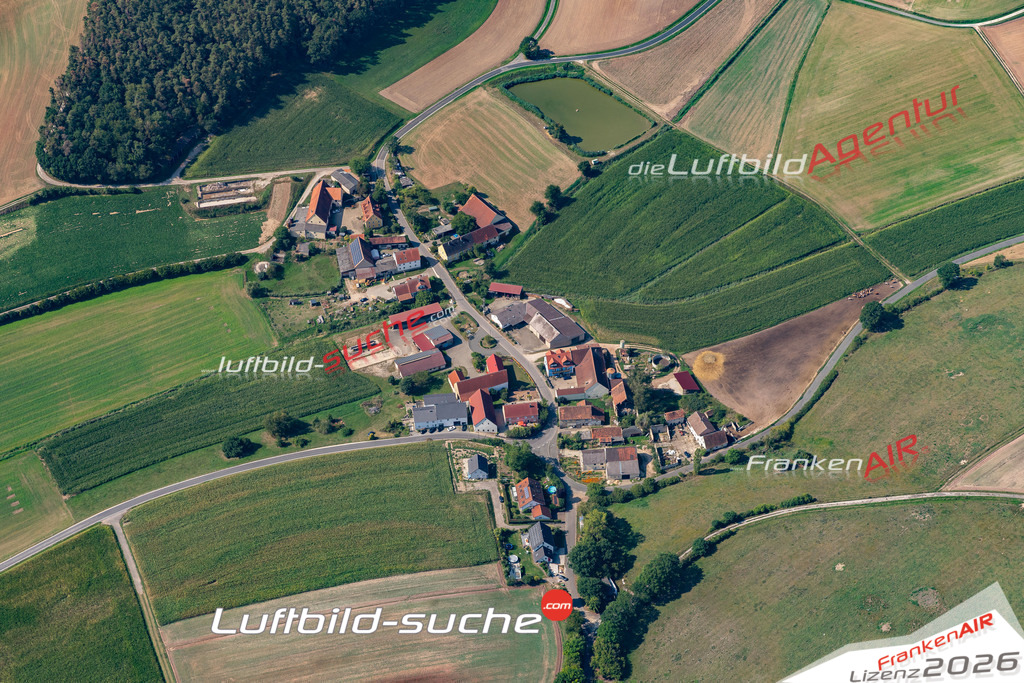 Die Luftbildaufnahme Unterharnsbach -  wurde 2019 mittels Flugzeug (keine Drohne) erstellt. Perfekte Schärfe und Druck- Ergebnisse- Garantiert!