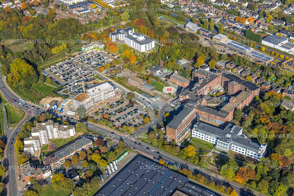 Moers221003803 | Luftbild, Krankenhaus Bethanien, Baustelle mit Neubau Bettenhaus, Moers, Moers, Ruhrgebiet, Nordrhein-Westfalen, Deutschland
