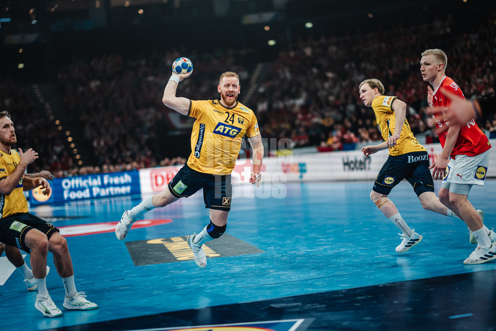 Handball | Herren | EHF EURO 2024 | European Championshop Men 2024 Final Tournament | Dänemark vs. Schweden | 19.01.2024 | sportfotografie mit justus stegemann