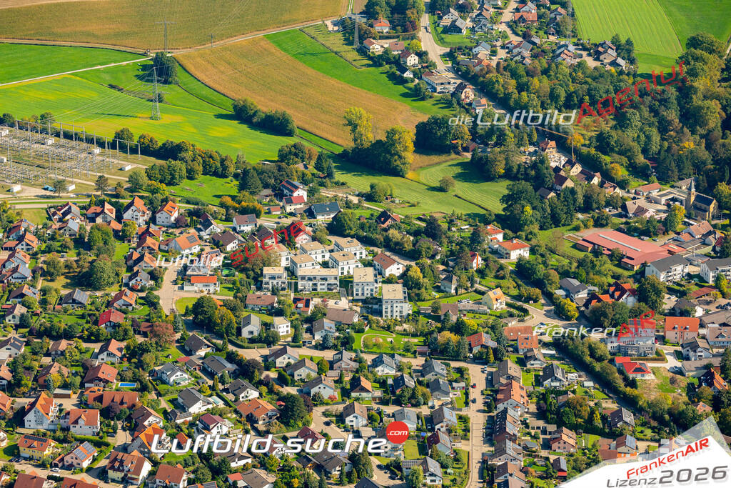 Luftaufnahme der Stadt Kupferzell - Die Luftaufnahme wurde 2025 vom UL-Flugzeug heraus erstellt ( keine Drohne ) - Hochauflösende Luftaufnahme - für professionelle Ausdrucke geeignet. Die Geschenkidee !Mit Lizenz und Bildrechte bestellbar