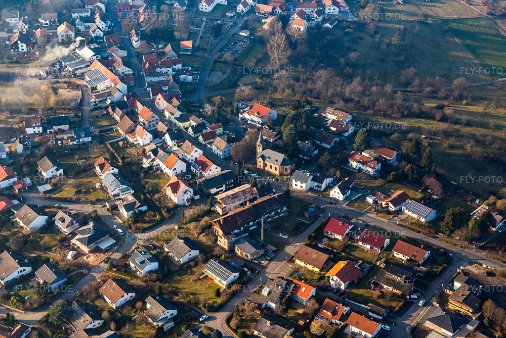 Luftbild: Odenwaldstr im Ortsteil Hering in Otzberg im Bundesland Hessen in Deutschland. Foto: IMG_096797.jpg vom 15.02.2017 durch Werner Riehm/FLY-FOTO.de