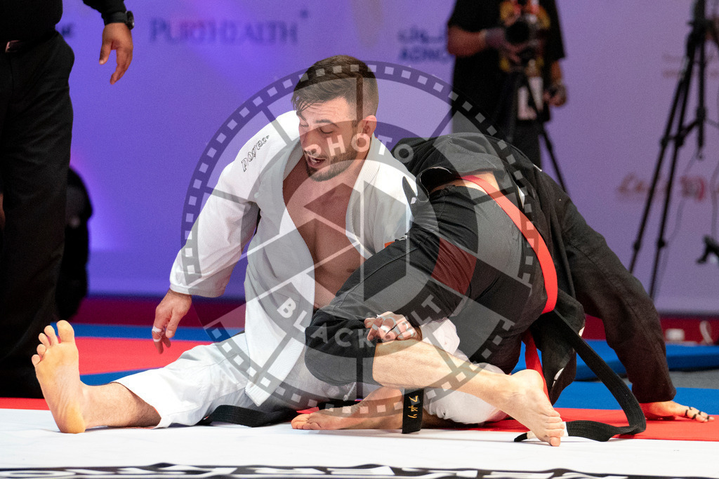 20231107PBB4909 | Fighters compete during the AJP World Master Championship in the Mubadala Arena in Abu Dhabi, Arab United Emirates, on November 7, 2023.
