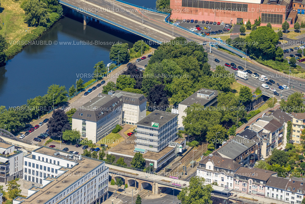 Muelheim230703870 | Luftbild, Amt für Gesundheit und Hygiene, AOK Gebäude, Heinrich-Melzer-Straße, Altstadt II, Mülheim an der Ruhr, Ruhrgebiet, Nordrhein-Westfalen, Deutschland