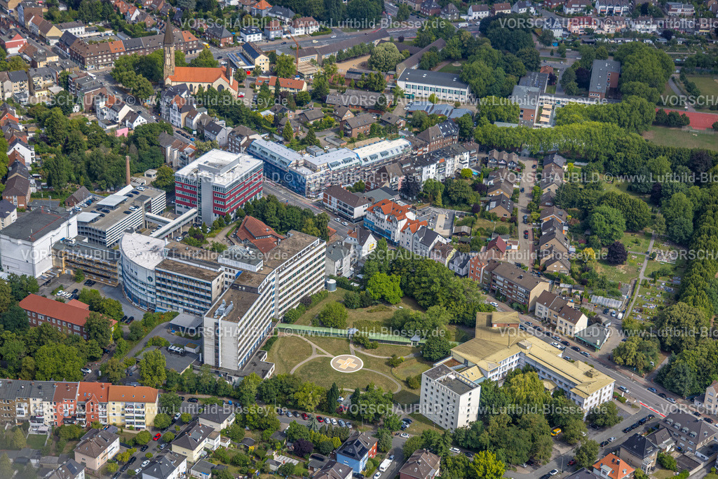 Hamm250701072Mitte | Luftbild, Seniorencampus Baustelle mit Neubau und Fassadengerüst, Werler Straße gegenüber EVK evang. Krankenhaus, Mitte, Hamm, Ruhrgebiet, Nordrhein-Westfalen, Deutschland