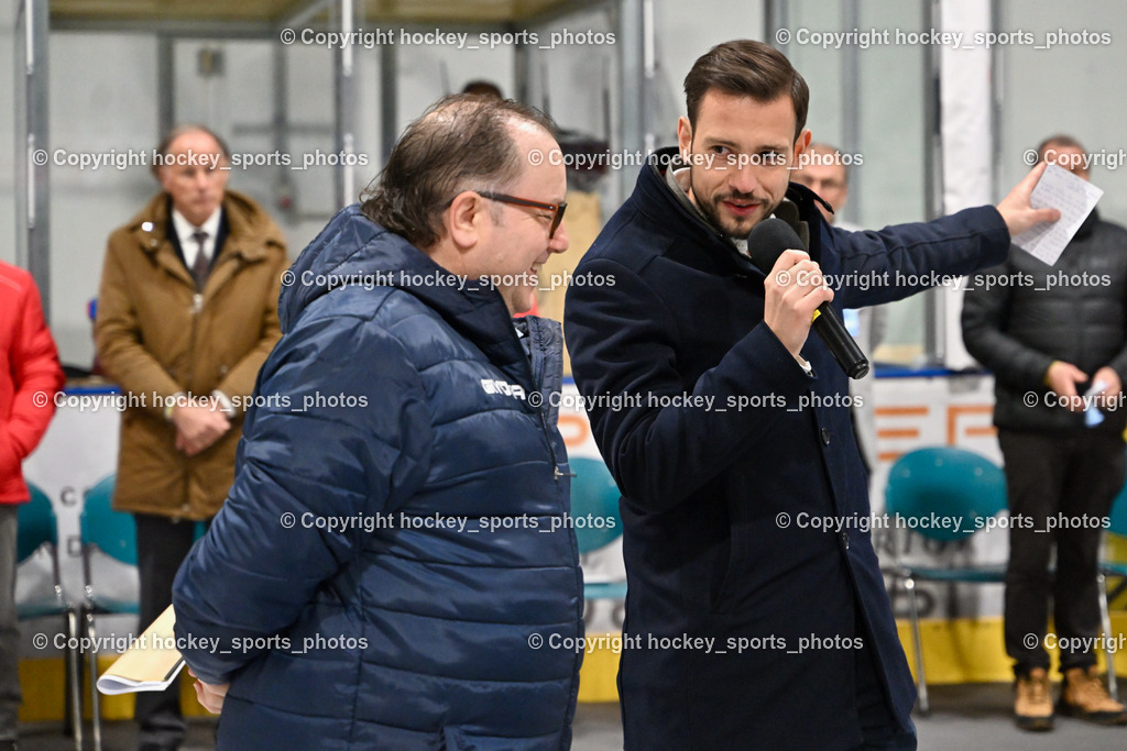 ESC Soccerzone Steindorf 50 Jahr Feier 26.2.2023 | Sportlicher Leiter ESC Steindorf Armin Rac, Landtagsabgeordneter Kärnten Sebastian Schuschnig
