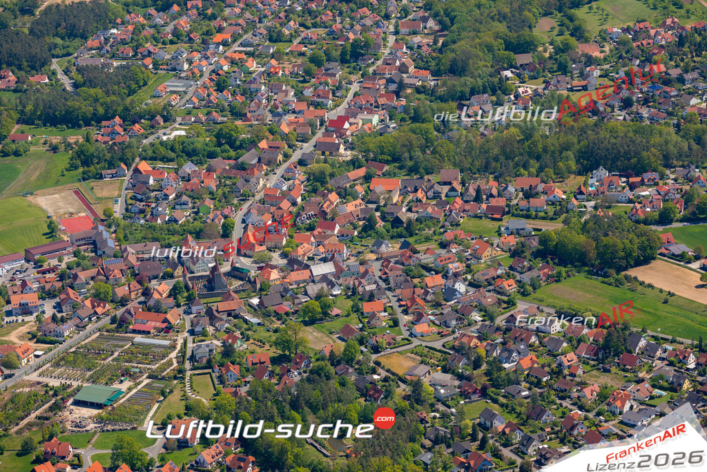 Das Luftbild der Stadt Effeltrich wurde 2019 vom Flugzeug heraus erstellt (keine Drohne) Aufnahmehöhe ca.400 Meter- hohe Auflösung- beste Druck-Qualität garantiert!
