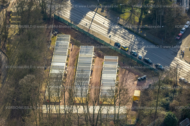 Bottrop250202662Mitte | Luftbild, Flüchtlingsunterkunft Containerdorf Hans-Böckler-Straße, Süd-West, Bottrop, Ruhrgebiet, Nordrhein-Westfalen, Deutschland