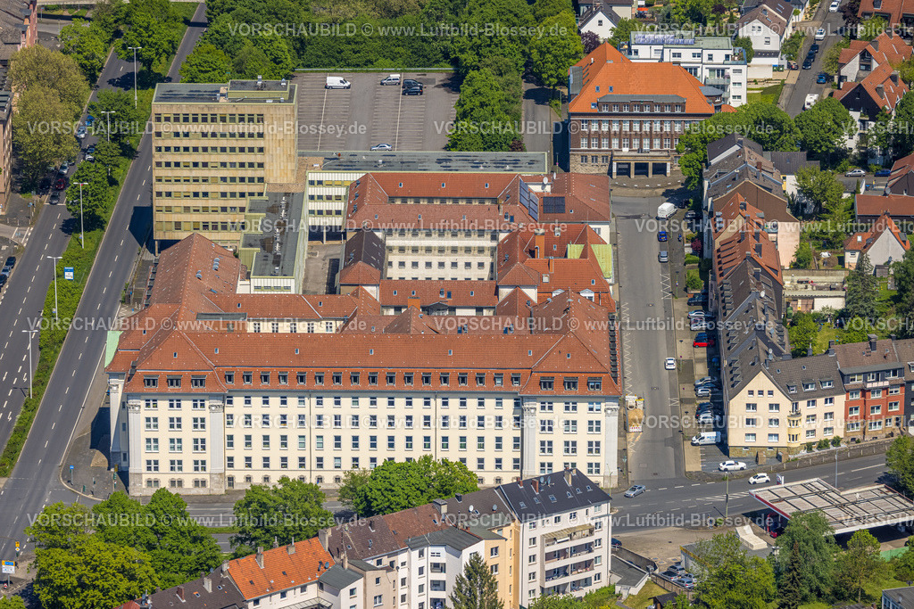 Hagen230502391 | Luftbild, Justizvollzugsanstalt, Gerichtsstraße, Hochschulviertel, Hagen, Sauerland, Nordrhein-Westfalen, Deutschland