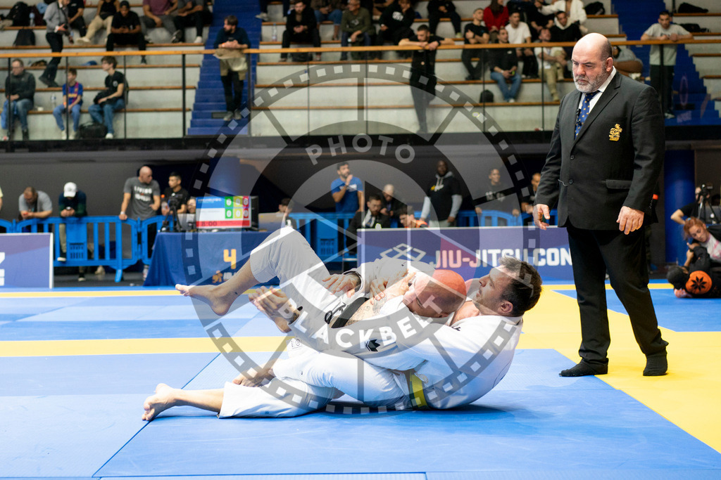 20240124PBB04729 | Fighters compete during the second day of the IBJJF European Championship in Paris, France, on January 24, 2024.