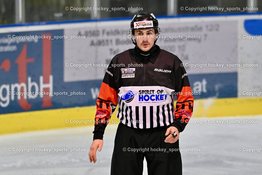 ESC SPARKASSE STEINDORF vs. EV ZELTWEG MURTAL LIONS | WUNTSCHEK Dominik Referee, ESC SPARKASSE STEINDORF vs. EV ZELTWEG MURTAL LIONS, ESC SPARKASSE STEINDORF vs. EV ZELTWEG MURTAL LIONS am 27.12.2025 in Steindorf (Ossiachersee Halle), Austria, (Photo by Bernd Stefan)