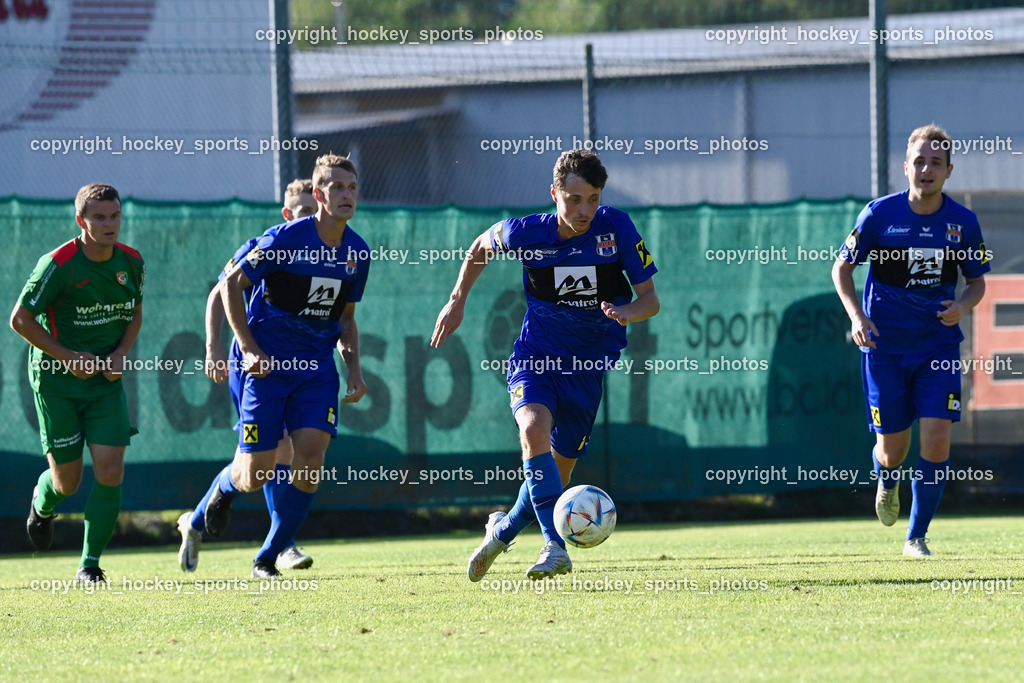 FC Gmünd vs. Union Matrei 19.8.2023 | #12 Marvin Metzler, #4 Martin Wibmer, #7 Julian Egger