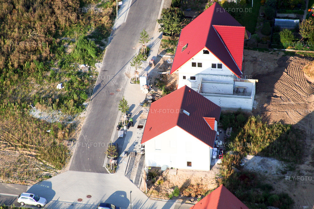 Luftbild: Neubaugebiet Am Höhenweg in Kandel im Bundesland Rheinland-Pfalz in Deutschland. Foto: IMG_7403.jpg vom 25.08.2007 durch Werner Riehm/FLY-FOTO.de