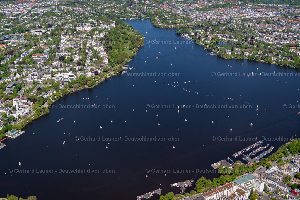 3801103 | Segelboote auf der Außenalster, Freie und Hansestadt Hamburg