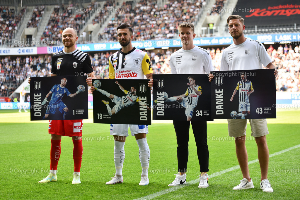 A_LUI_20230528_0014 | SPORT FUSSBALL ADMIRAL BUNDESLIGA 2022/23 LASK VS AUSTRIA WIEN

IM BILD: Alexander Schlager (Lask), Marvin Potzmann (Lask),Jan Boller (Lask), Nemanja Celic (Lask),
FOTO:FOTOLUI/UW