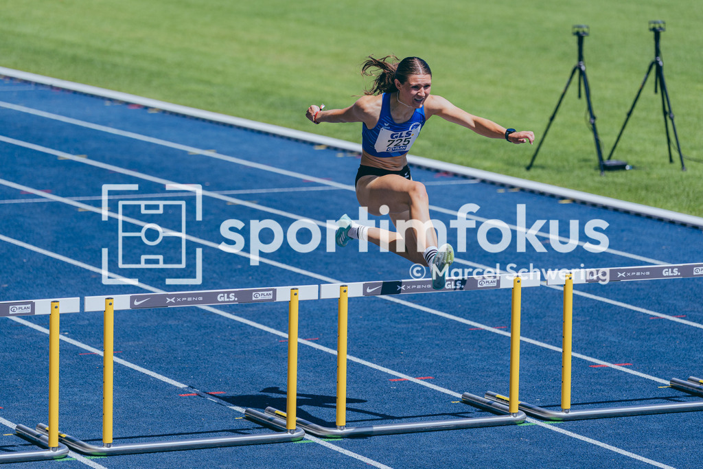 Deutsche Meisterschaften U20 / U16 2026 | Mieke Wübben, LG Emstal Dörpen, 725, 400 Meter Hürden, Deutsche Meisterschaften der U20 &amp; U16 2026, Lohrheidestadion Bochum-Wattenscheid, 11.07.2026. Foto: Marcel Schwering / sportimfokus - Realisiert mit Pictrs.com