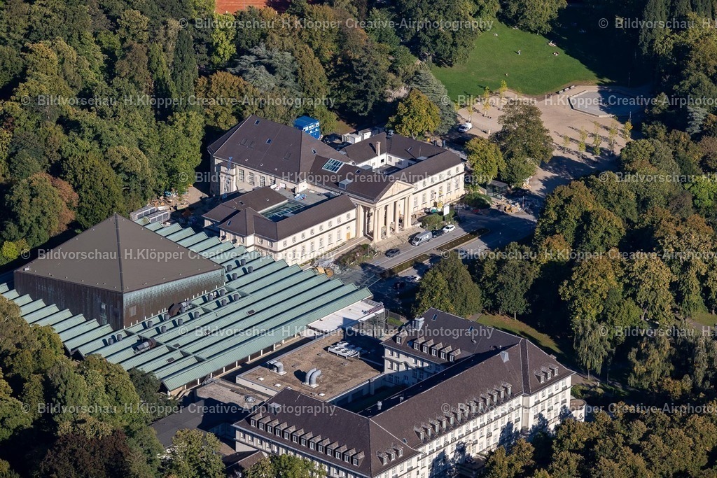 Lufbilder Aachen-6023 | Gebäude der Veranstaltungshalle " Eurogress Aachen " am Kurgarten im Ortsteil Mitte in Aachen im Bundesland Nordrhein-Westfalen, Deutschland. - Realisiert mit Pictrs.com