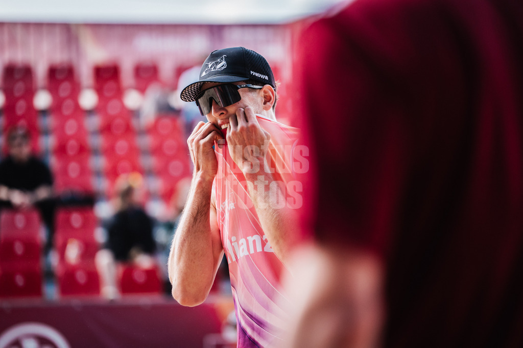 Beachvolleyball | Männer | Allianz German Beach Tour 2025 | Tourstop Düsseldorf | 15.05.2025 | Tristan Fröbel ärgert sich
